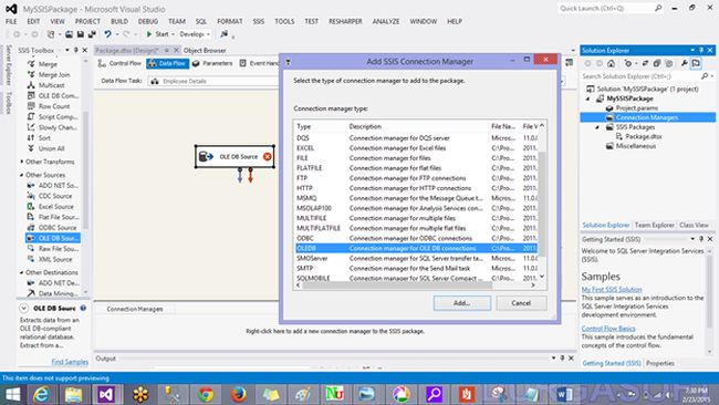 Creating Source Connection